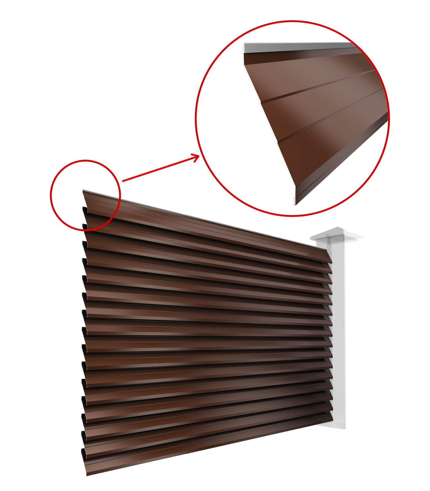 Ламели Жалюзи ЭКО-Z-US усиленные для забора-жалюзи в Алматы