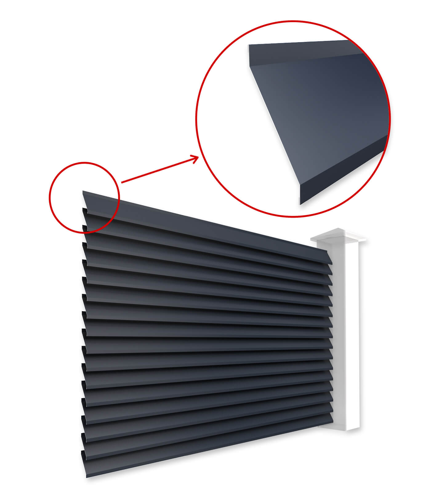 Ламели Жалюзи ЭКО-Z для забора-жалюзи в Алматы