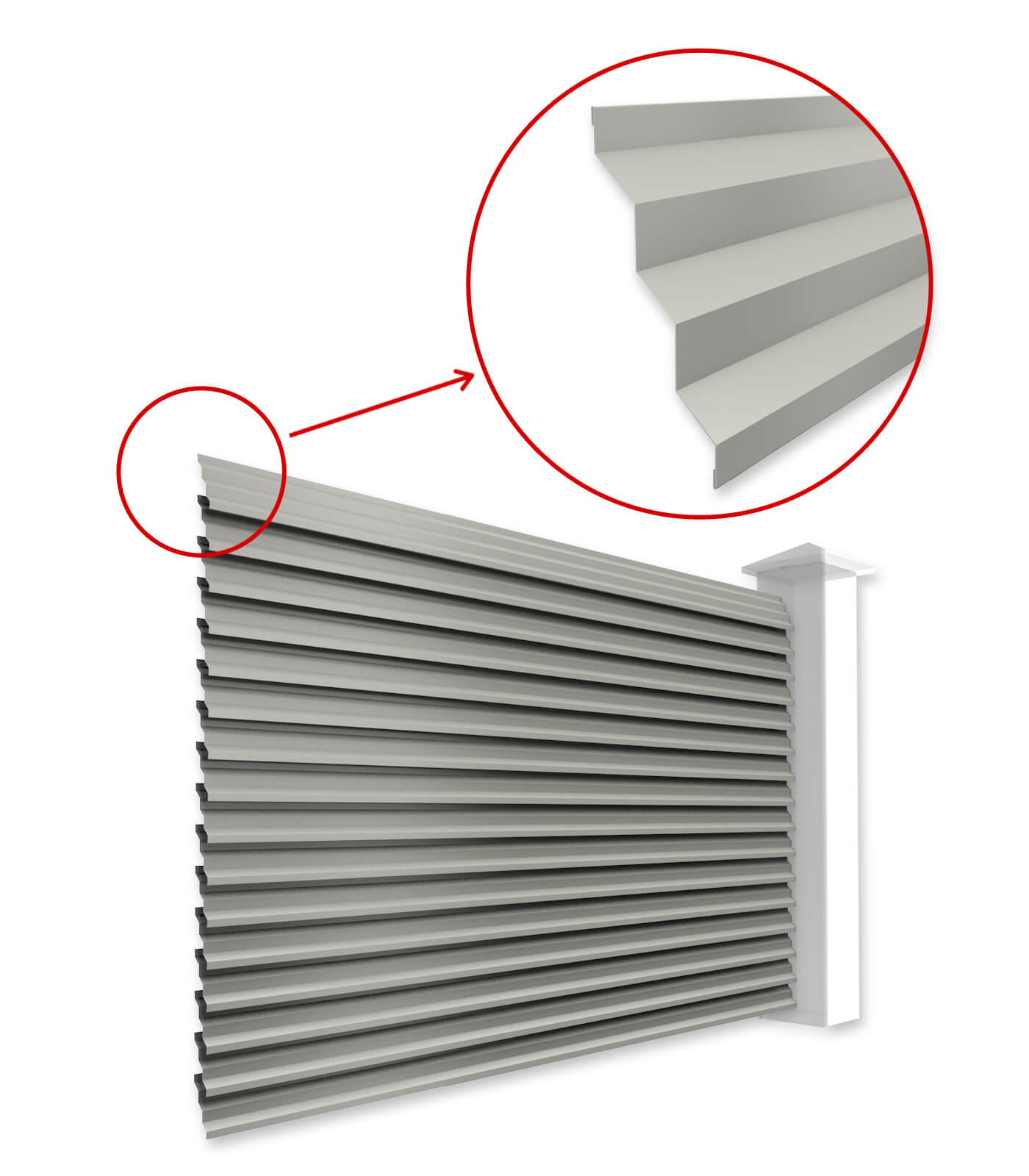 Ламели Елочка для забора-жалюзи в Алматы