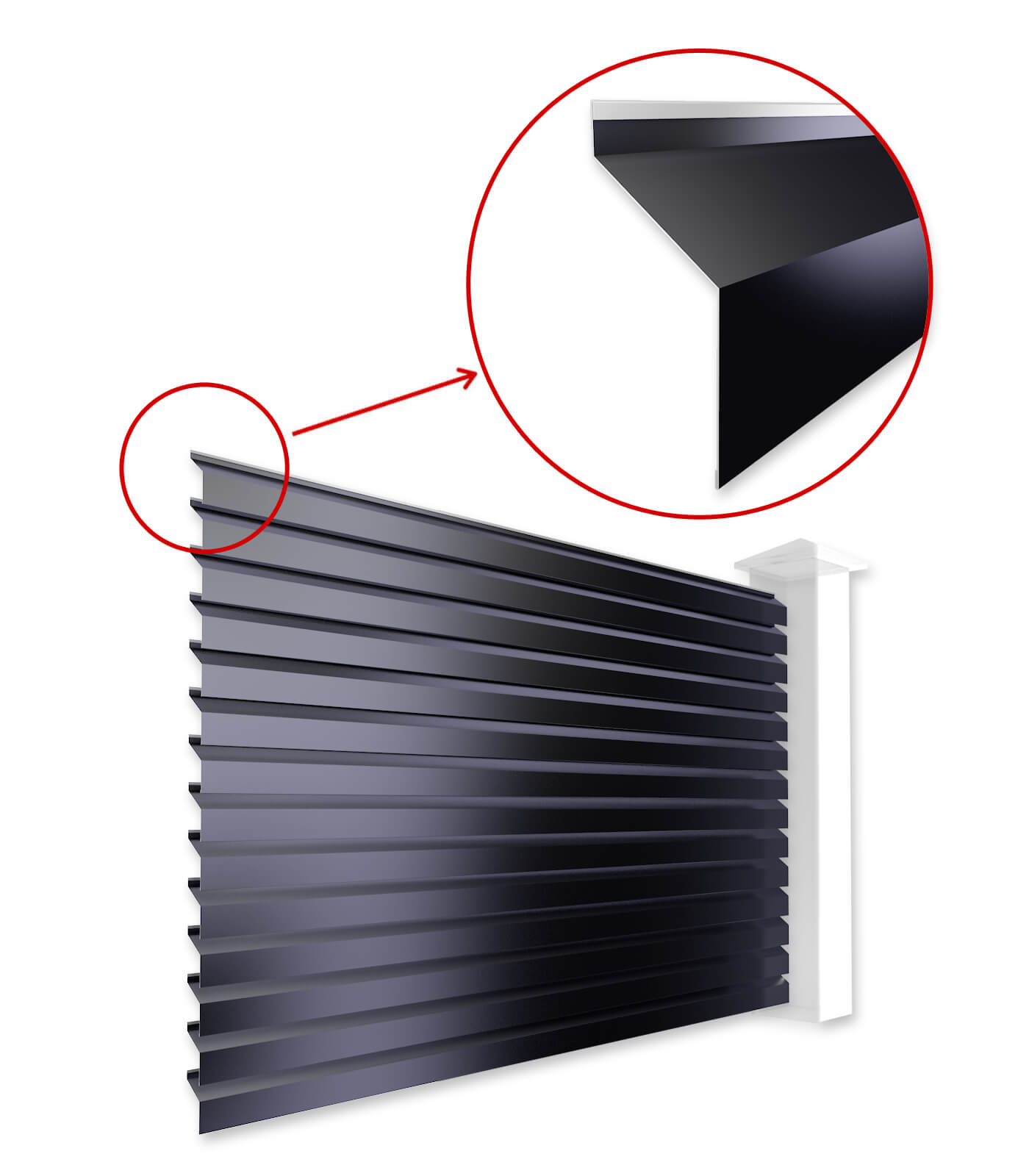 Ламели Жалюзи ХАЙ ТЕК для забора-жалюзи в Алматы