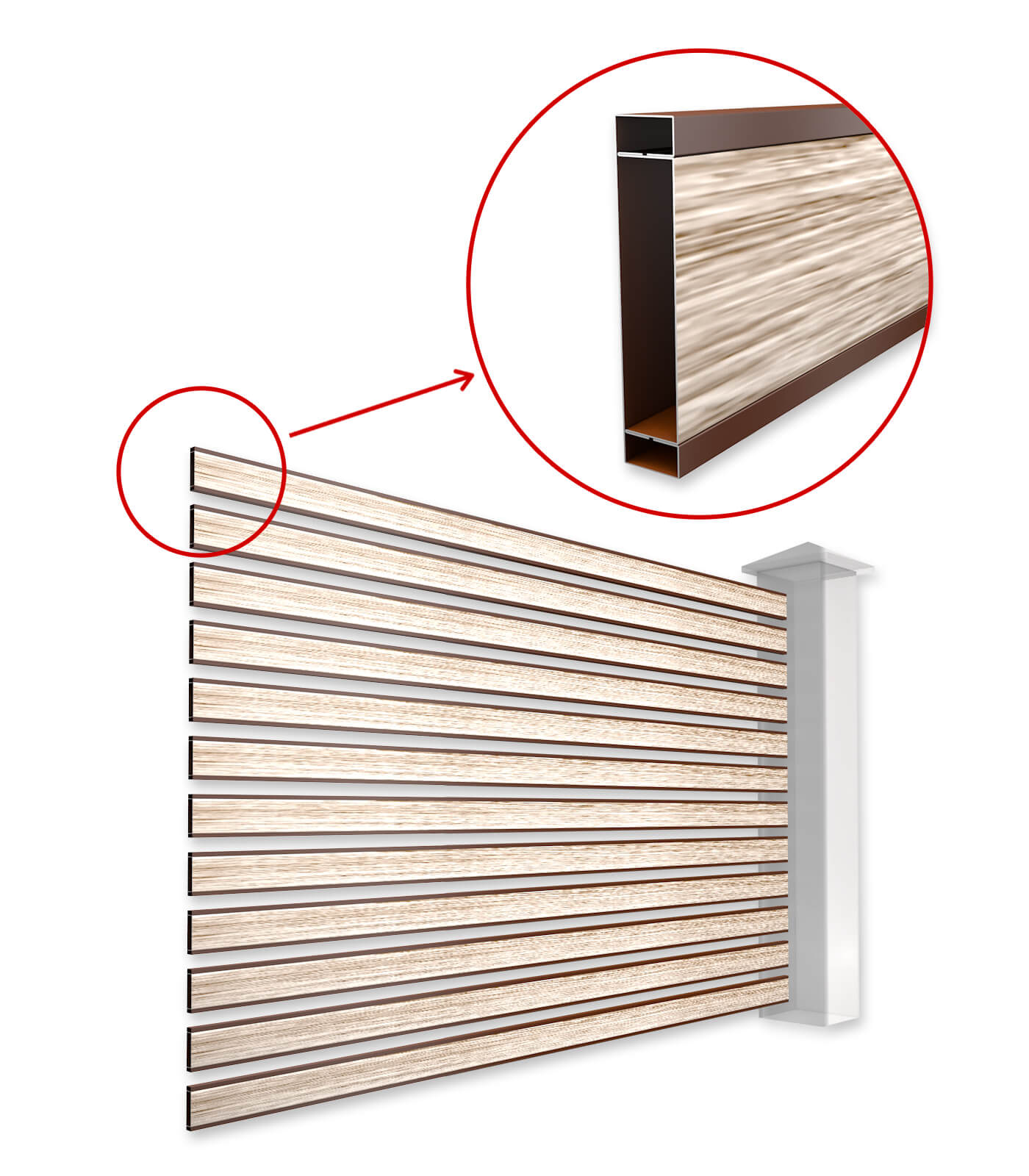 Ламели металлопланкен для забора-ранчо в Алматы